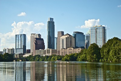 Skyline of Downtown Austin from Lady Bird Lake