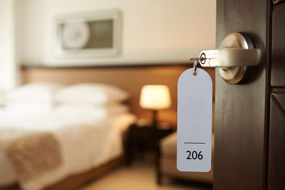 Hotel room door key