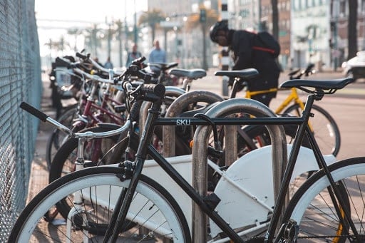 Bikes in a row bikes in a row