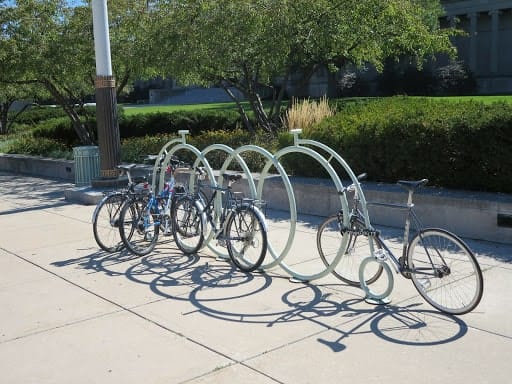Bikes locked up bikes locked up