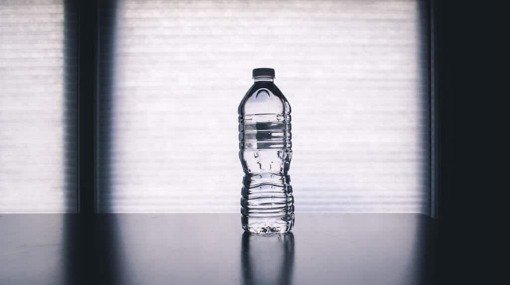 Plastic water bottle.