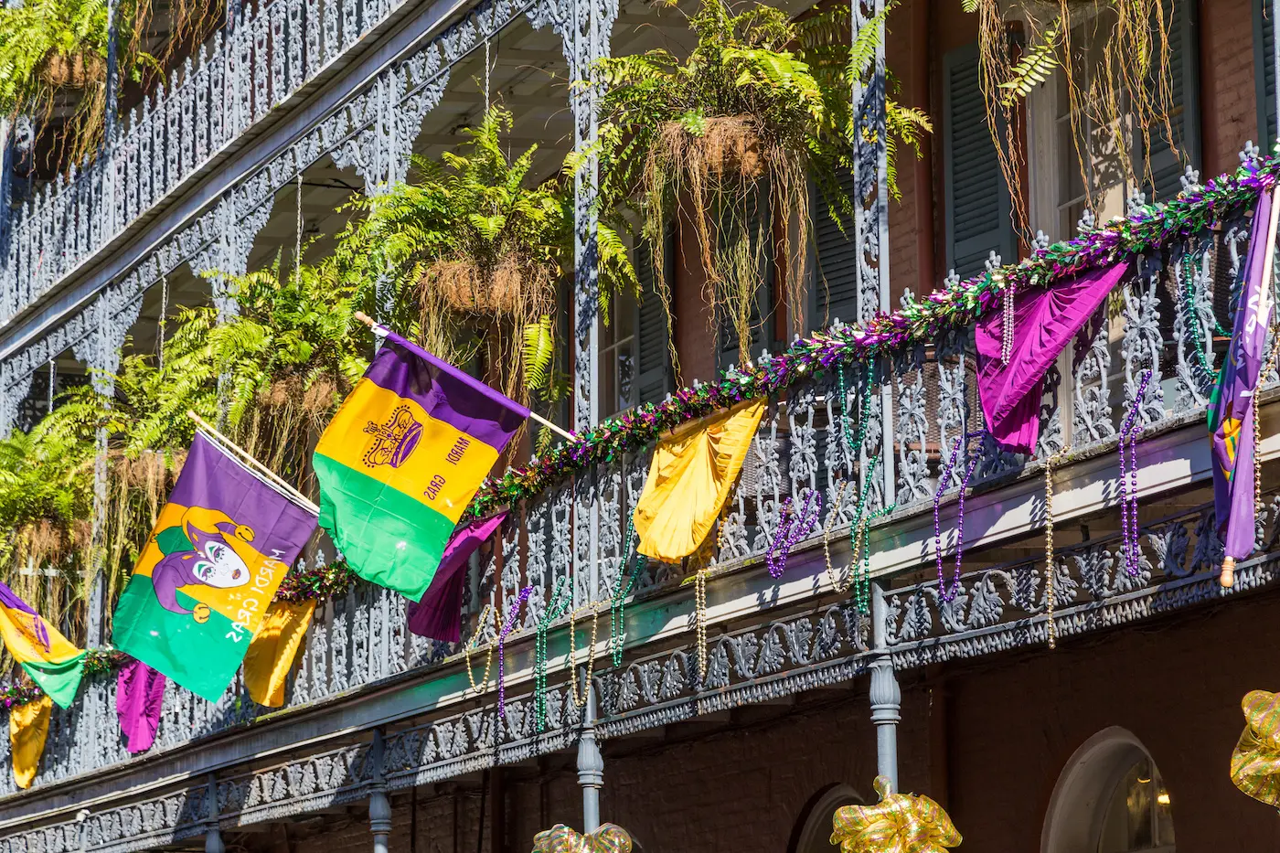 Mardi Gras parade in Metairie, Louisiana.